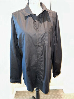 DAY&NIGHT Black Long Sleeve Button Up Shirt Size Medium